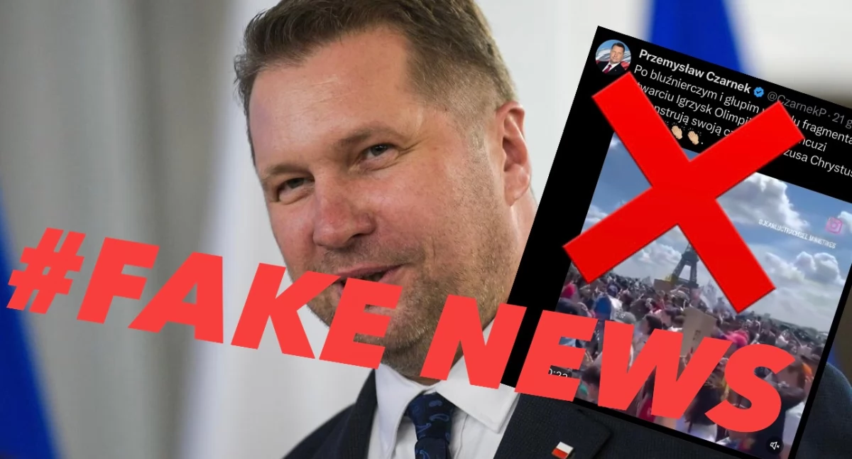 Przemysław Czarnek opublikował fake news o demonstracji na cześć Jezusa Chrystusa