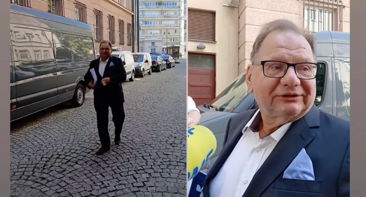 Ryszard Kalisz natknął się na protestujących obywateli. Odpowiedział, jaka będzie decyzja PKW w sprawie subwencji PiS