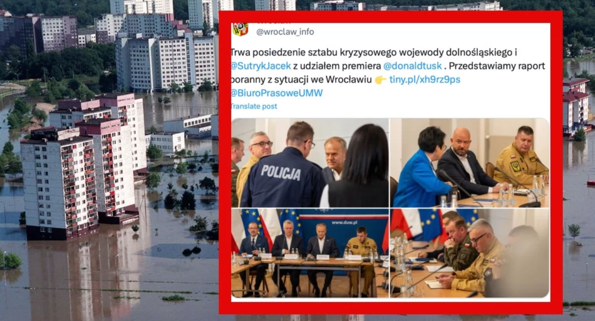 Wizyta Tuska we Wrocławiu. Mobilizacja służb w związku z ryzykiem powodzi
