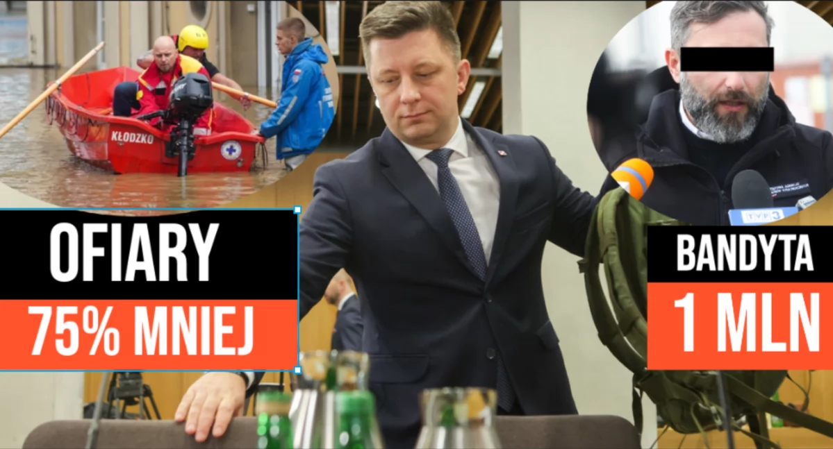 PiS zapowiada, że przekaże pieniądze dla powodzian. To kwota o 75 procent niższa niż na kaucję na Michała K. 
