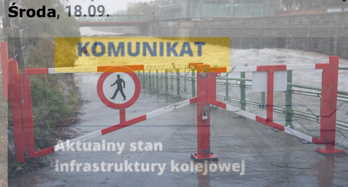 Powódź wstrzymuje ruch pociągów. PKP informuje o zamkniętych trasach