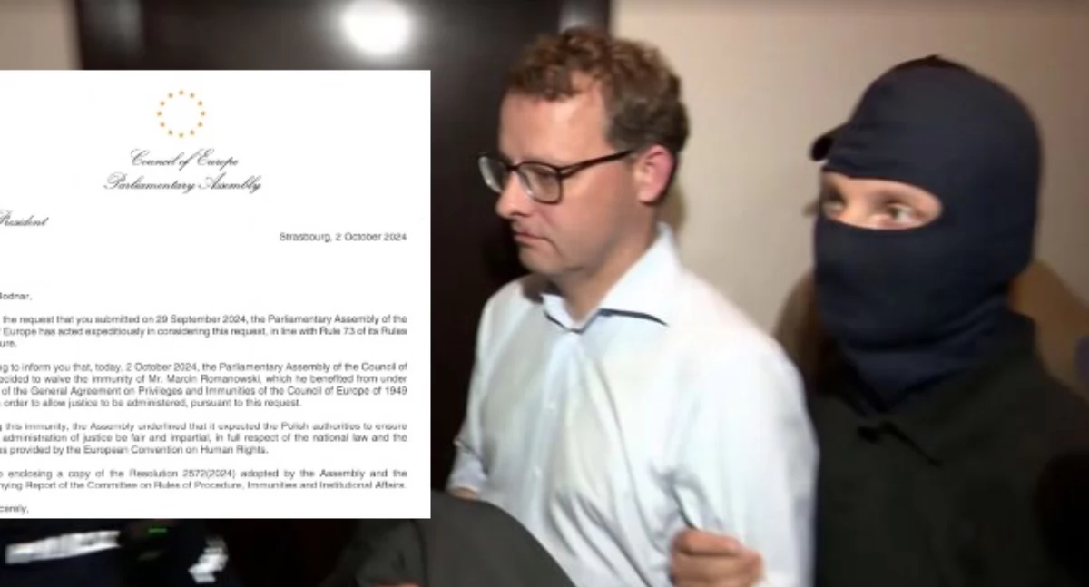 Rada Europy przysłała pismo do Adama Bodnara informujące, że Marcin Romanowski nie ma immunitetu. Teraz prokuratura może zatrzymać polityka w każdej chwili 