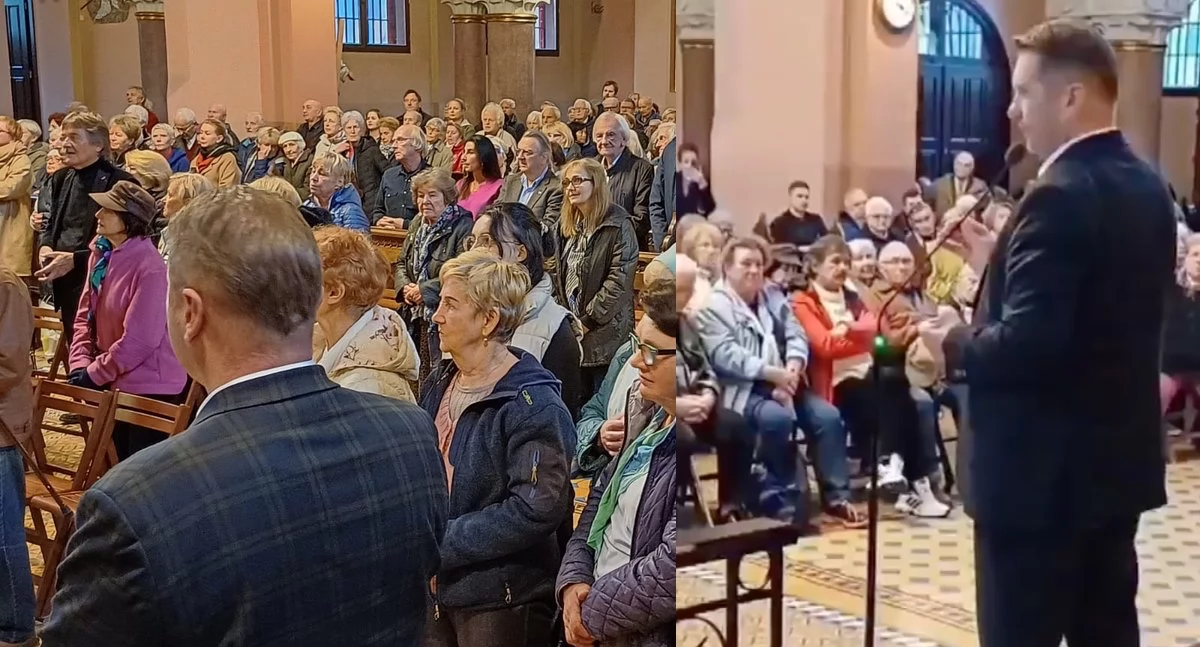 Przemysław Czarnek przemówił do wiernych w kościele w Krakowie. Posłowi Koalicji 15 października dziękuję władzom parafii za spotkanie z PiS