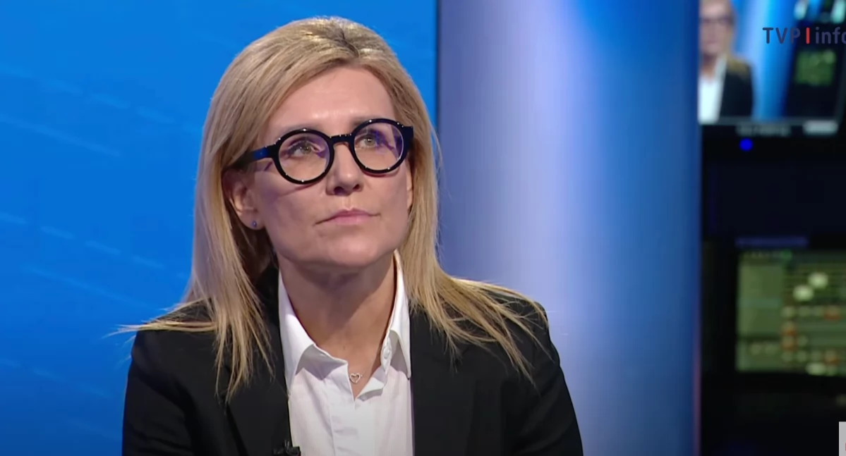 Na zdjęciu represjonowana prok. Ewa Wrzosek, która poinformowała o umorzeniu kolejnych dyscyplinarek