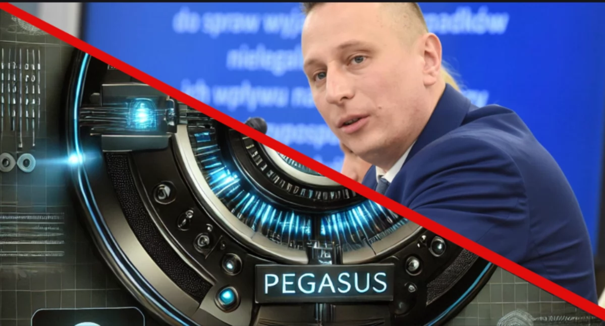 Zdjęcie Krzysztofa Brejzy na przesłuchaniu ds. Pegasusa