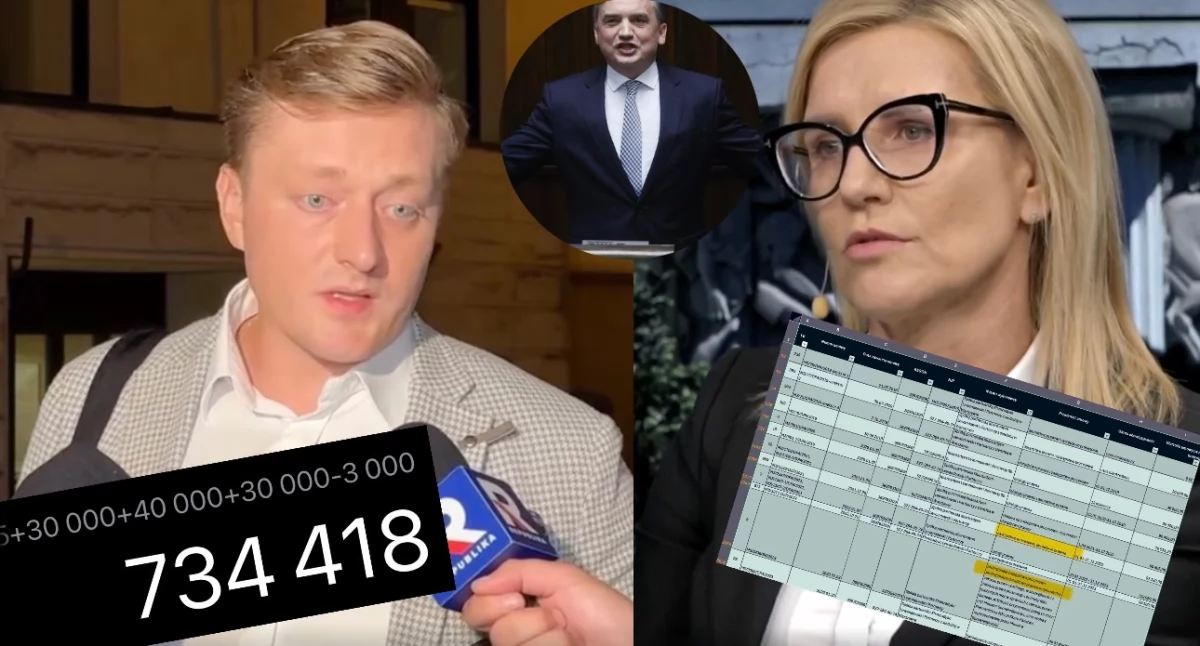 Od lewej mec. Bartosz Lewandowski i prokurator Ewa Wrzosek. Nowe informacje w sprawie wynagrodzeń dla kancelarii adwokackich w czasie, gdy ministrem sprawiedliwości był Zbigniew Ziobro