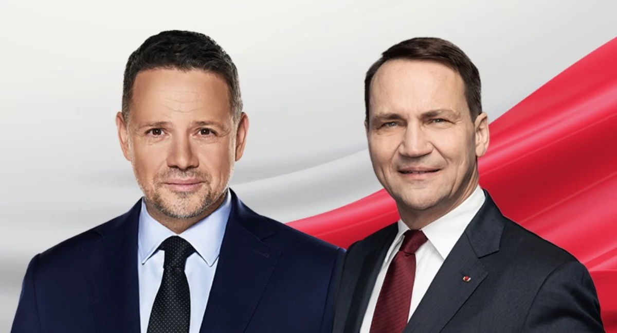 Zdjęcie z zasobów publicznych Platformy Obywatelskiej przedstawia Rafała Trzaskowskiego i Radosława Sikorskiego