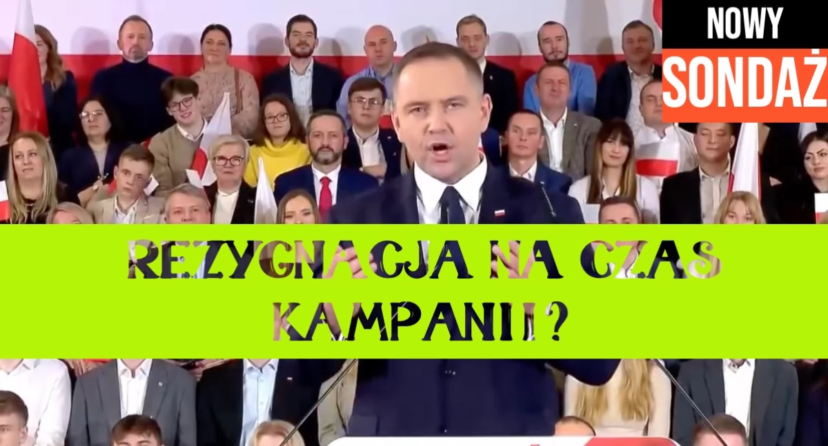 Karol Nawrocki podczas wiecu. Czy kandydat PiS powinien zrezygnować z funkcji szefa IPN – nowy sondaż i badanie 
