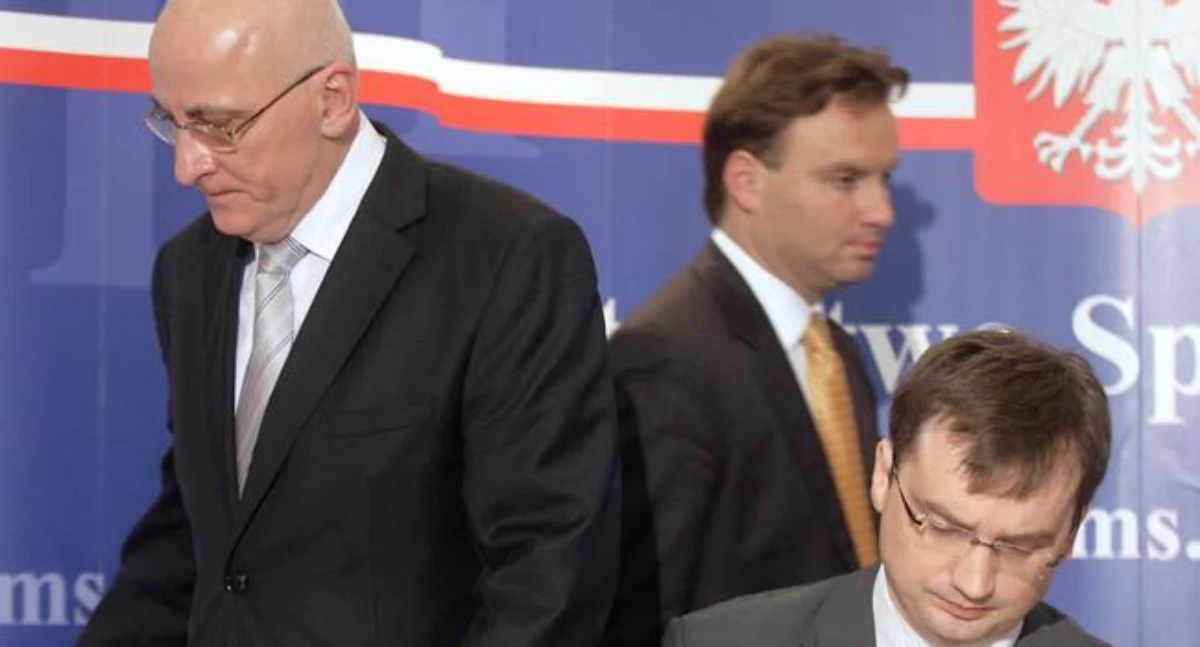 Na zdjęciu Andrzej Kryże i Zbigniew Ziobro, który awansował go do Prokuratury Krajowej. Ujawniamy, jaką emeryturę dostaje 