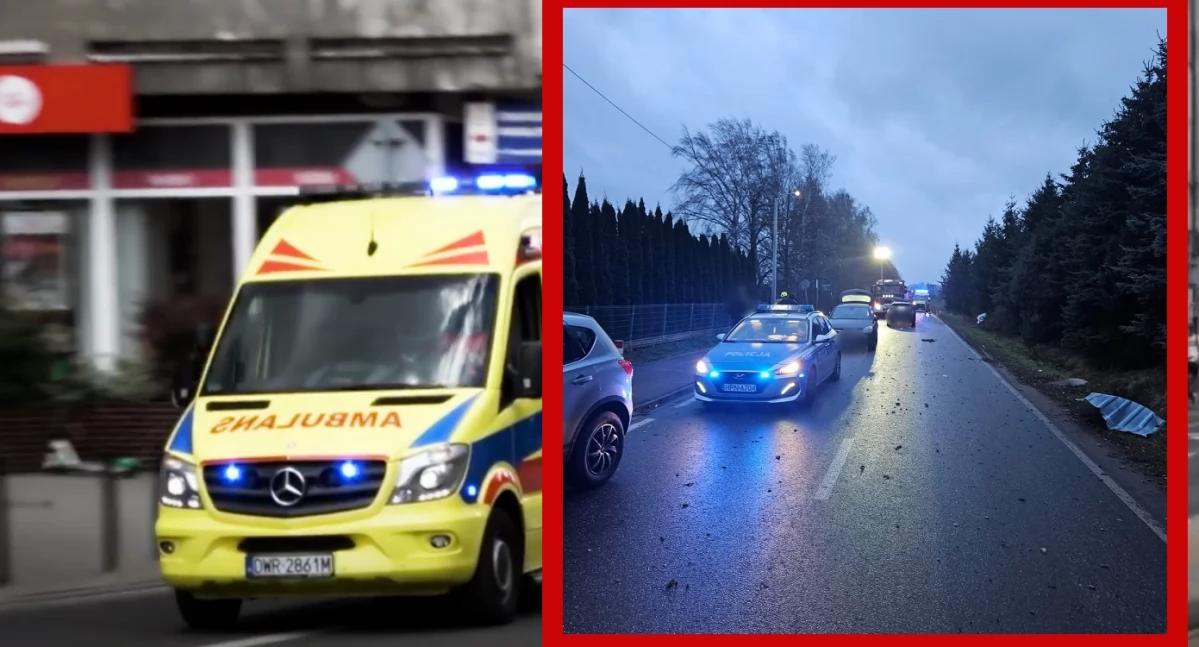 Zdjęcie z wypadku w miejscowości Błotnik. Nie żyje 30-letnia kobieta