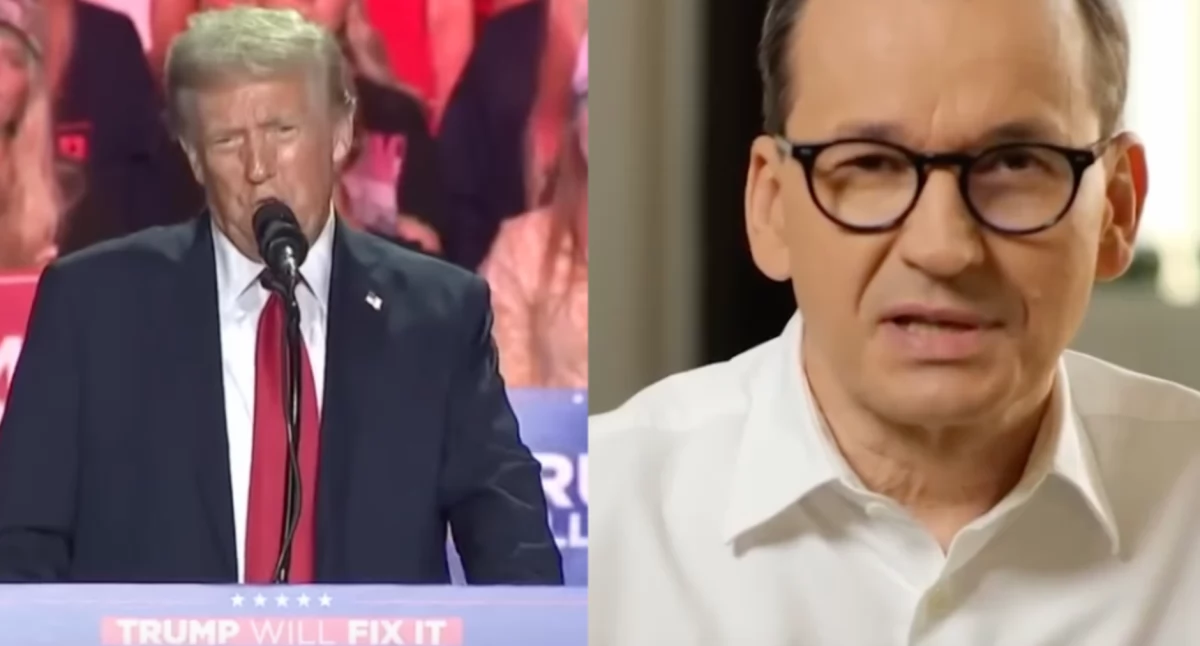 Zdjęcie Donalda Trumpa i Mateusza Morawieckiego. Były premier poleci do USA