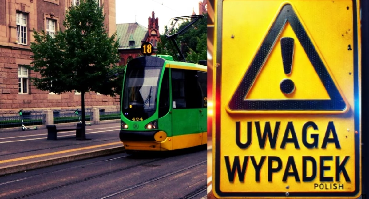 Zdjęcie tramwaju linii 18 w Poznaniu. Pieszy został śmiertelnie potrącony na ulicy Zemenhofa
