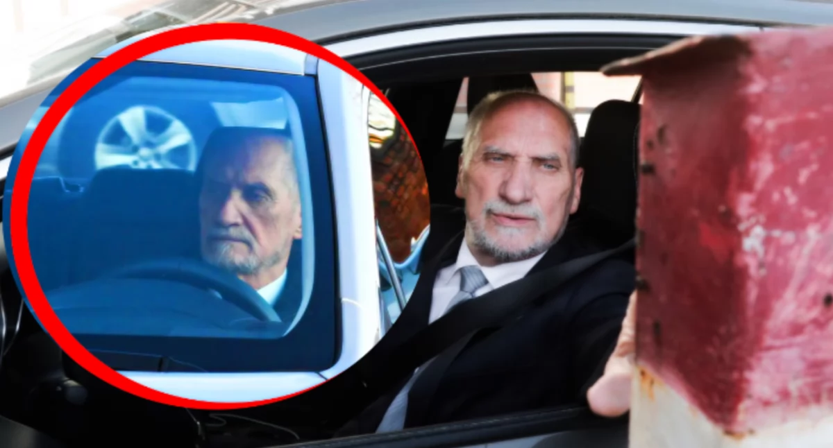 Zdjęcie Antoniego Macierewicza za kierownica samochodu. Od dziś poseł nie może legalnie prowadzić pojazdu