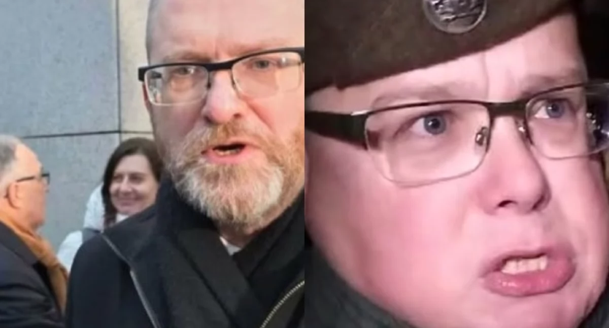 Zdjęcie Grzegorza Brauna. Kontrowersyjne zgromadzenie przed Sejmem
