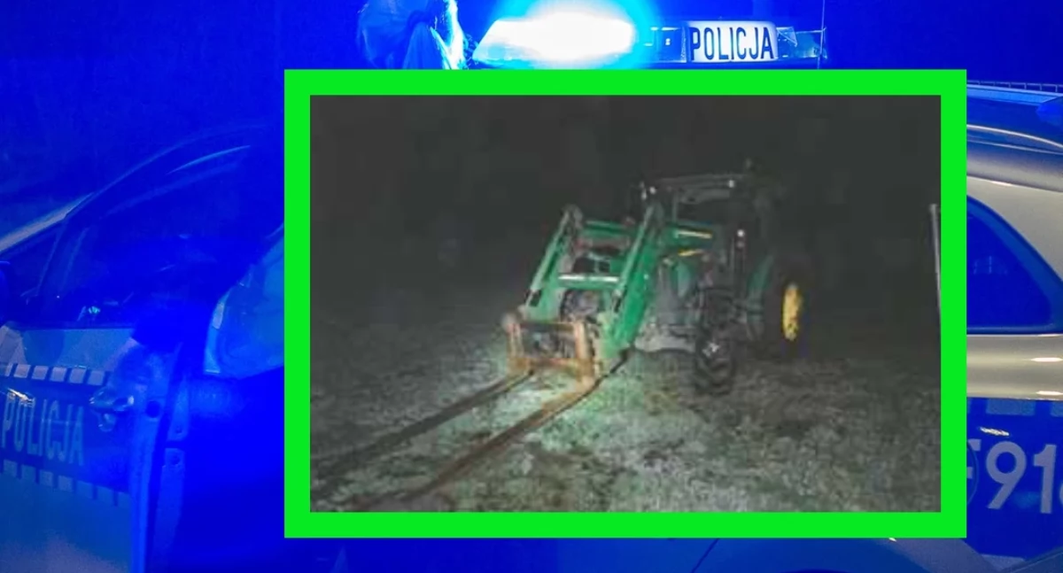 Zdjęcie ciągnika pijanego mężczyzny z Ciechanowa