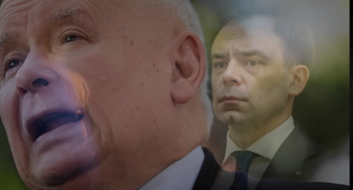 Zdjęcie Andrzeja Domańskiego i Jarosława Kaczyńskiego