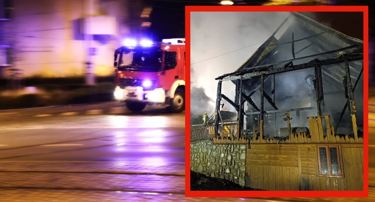 Zdjęcie spalonego domu w Bukowinie Tatrzańskiej
