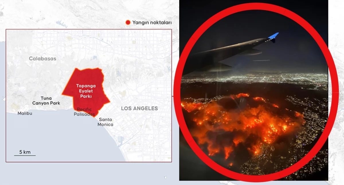 Pożar w Los Angeles rozprzestrzenia się jak tornado