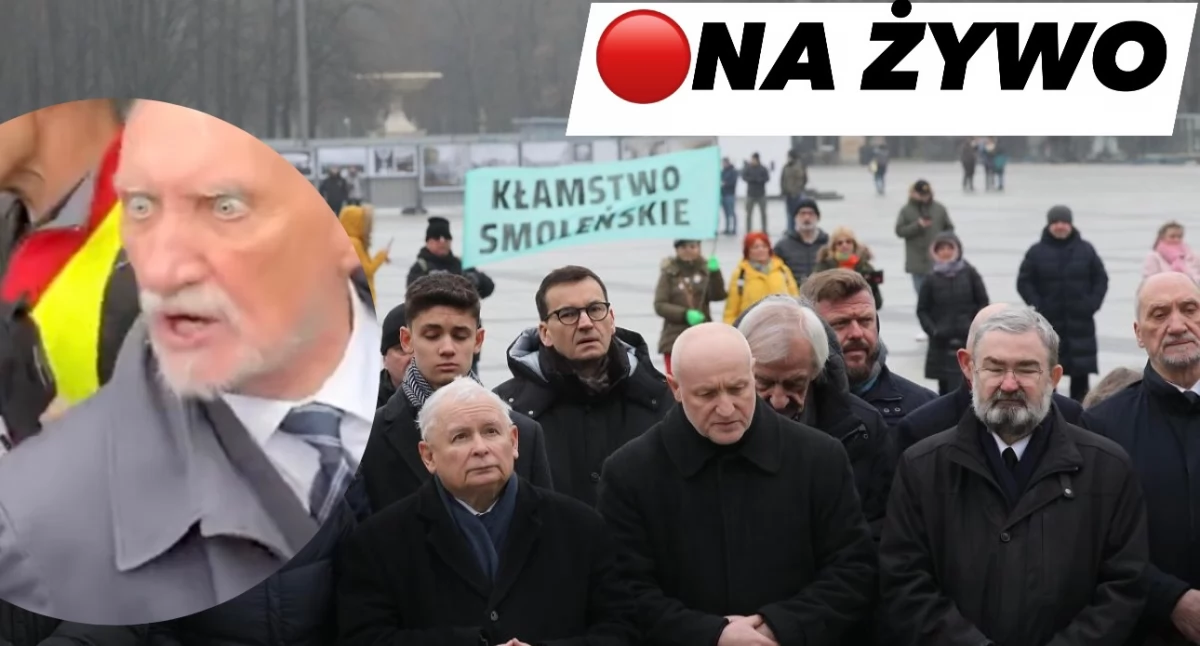 176. miesięcznica smoleńska – transmisja wideo na żywo. Politycy PiS przed pomnikiem smoleńskim składają kwiaty, a Jarosław Kaczyński namawia do łamania prawa 
