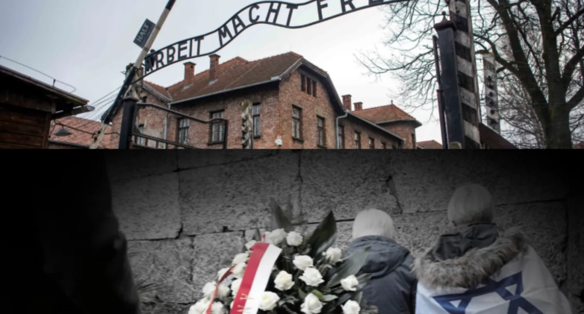Zdjęcie bramy obozu śmierci w Oświęcimiu. Dziś 80 rocznica marszu więźniów z Auschwitz-Birkenau