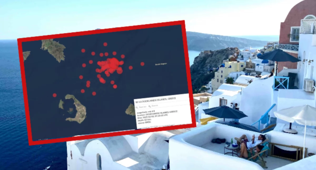 Santorini nawiedzone przez trzęsienia ziemi. Turyści masowo opuszczają wyspę
