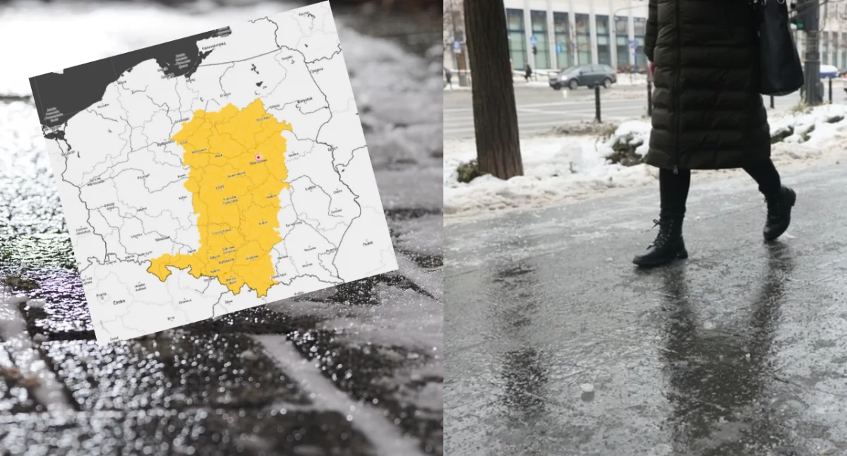 Gołoledź w Polsce. IMGW wydaje alerty dla kierowców i pieszych