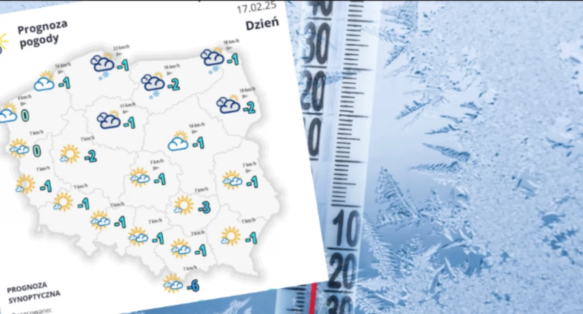 Mapa z prognozą pogody w Polsce. Najbliższe dni chłodne z opadami śniegu