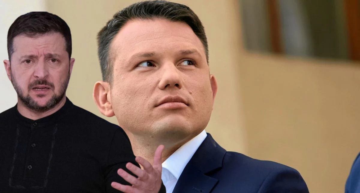 Zdjęcie Sławomira Metzena i Zełenskeigo. Konfederata nie chce wojska polskiego na Ukrainie – składa projekt uchwały