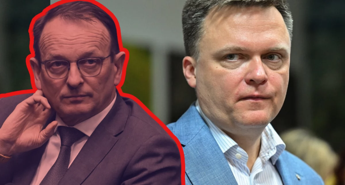 Zdjęcie Edwarda Siarki i Szymona Hołowni. Marszałek Sejmu zawnioskował o ukaranie posła kwotą 20 tys. złotych