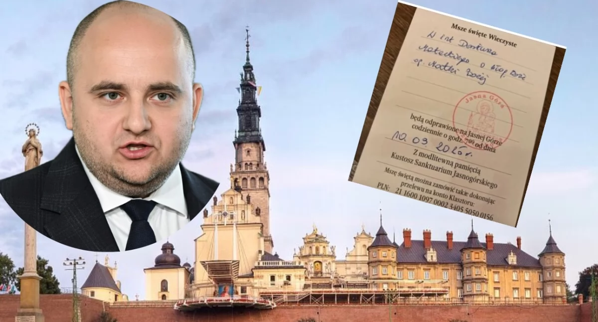 Działacze PiS zamawiają codzienne msze za Dariusza Mateckiego na Jasnej Górze. Oto, jak wygląda opłacona intencja 