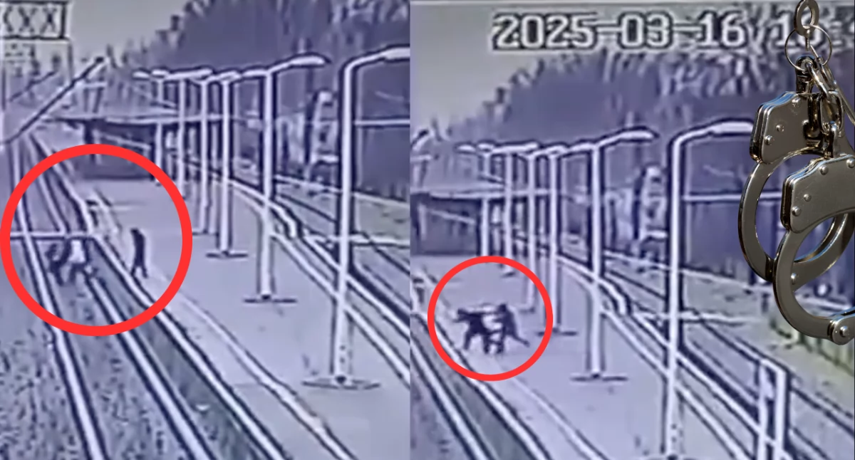 Zdjęcie z monitoringu na dworcu w Koszalinie. Mężczyźni brutalnie pobili nastolatka i ukradli mu telefon komórkowy