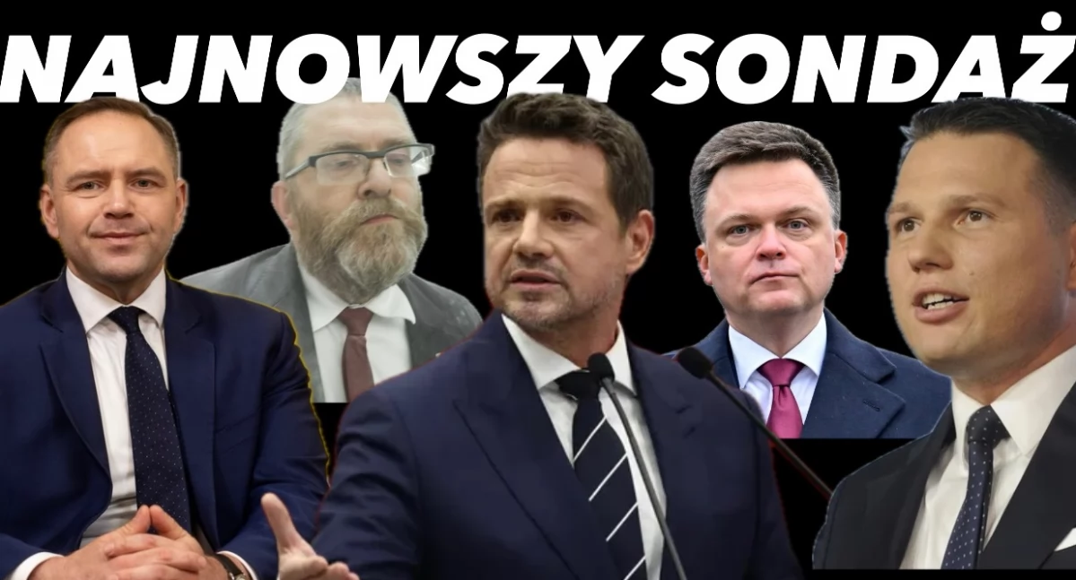 Najnowszy sondaż wyborczy – wyniki i wykres. Dane o poparciu dla Trzaskowskiego, Nawrockiego, Hołowni i Mentzena 