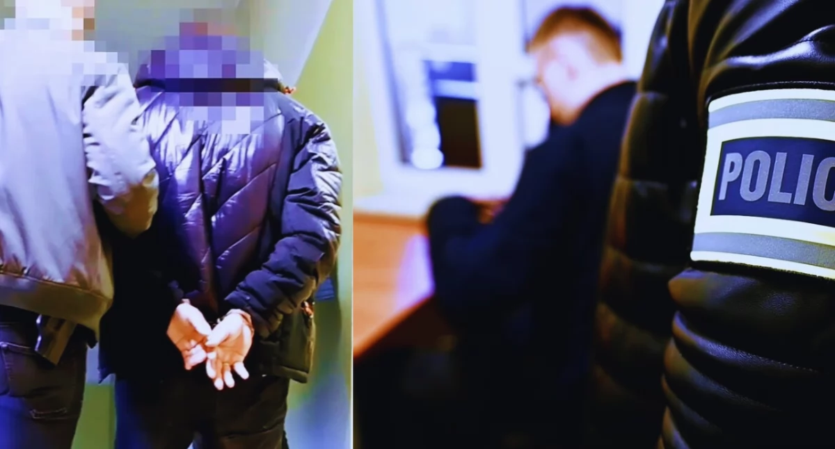 Zdjęcia z zatrzymania lekarza Wojciecha P. z Myszkowa przez Katowicką policję. Postawiono mu dziewięć zarzutów