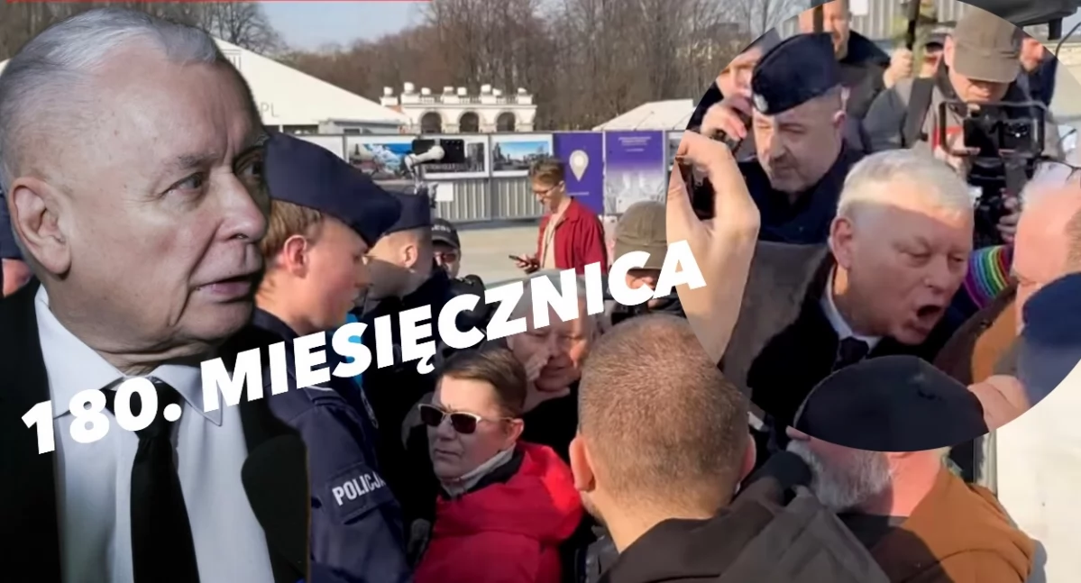 Dzisiaj 180. miesięcznica smoleńska w Warszawie – Jarosław Kaczyński przez pomnikiem. Zamieszki i przepychanki w 15. rocznicę katastrofy smoleńskiej