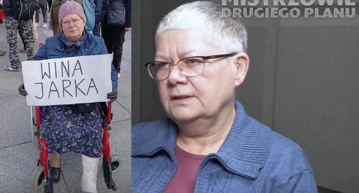 Babcia Kasia poturbowana i wywrócona przez działacza PiS podczas 180. miesięcznicy smoleńskiej