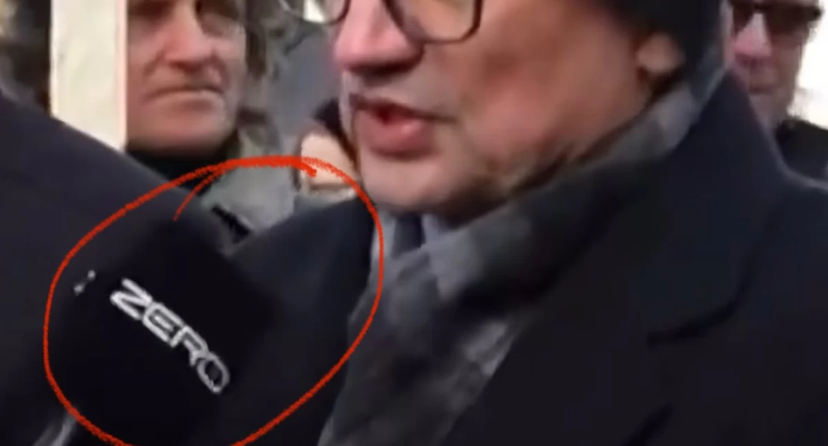 Zbigniew Ziobro udziela wywiadu na miesięcznicy smoleńskiej 