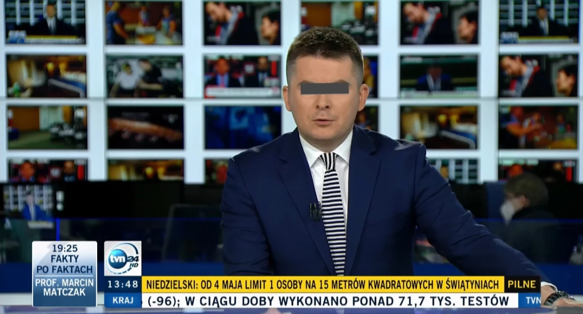 Mateusz W. – dziennikarz TVN24 i prowadzący program 