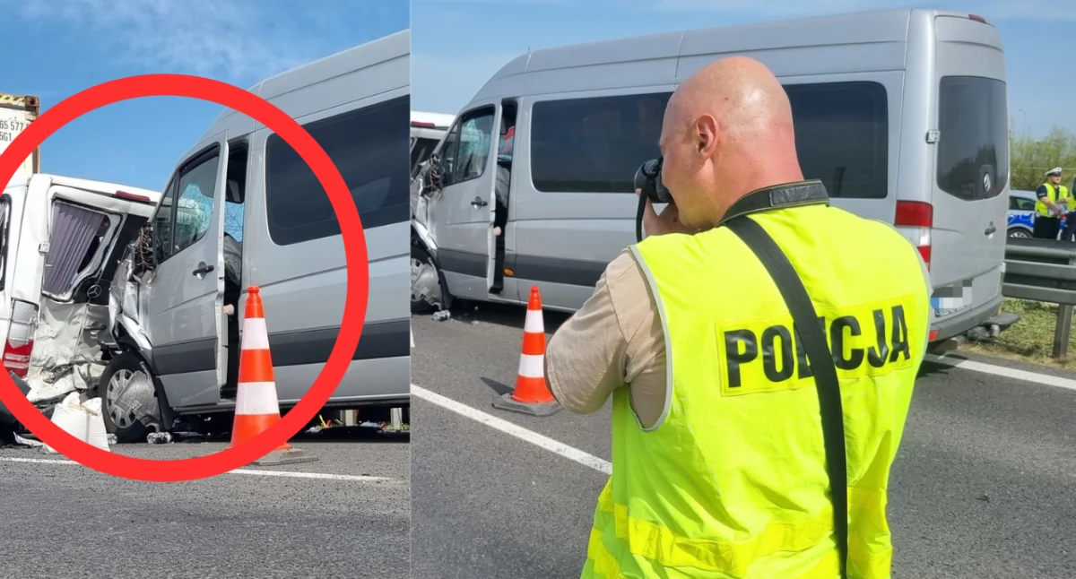 Zdjęcie z miejsca wypadku na A1