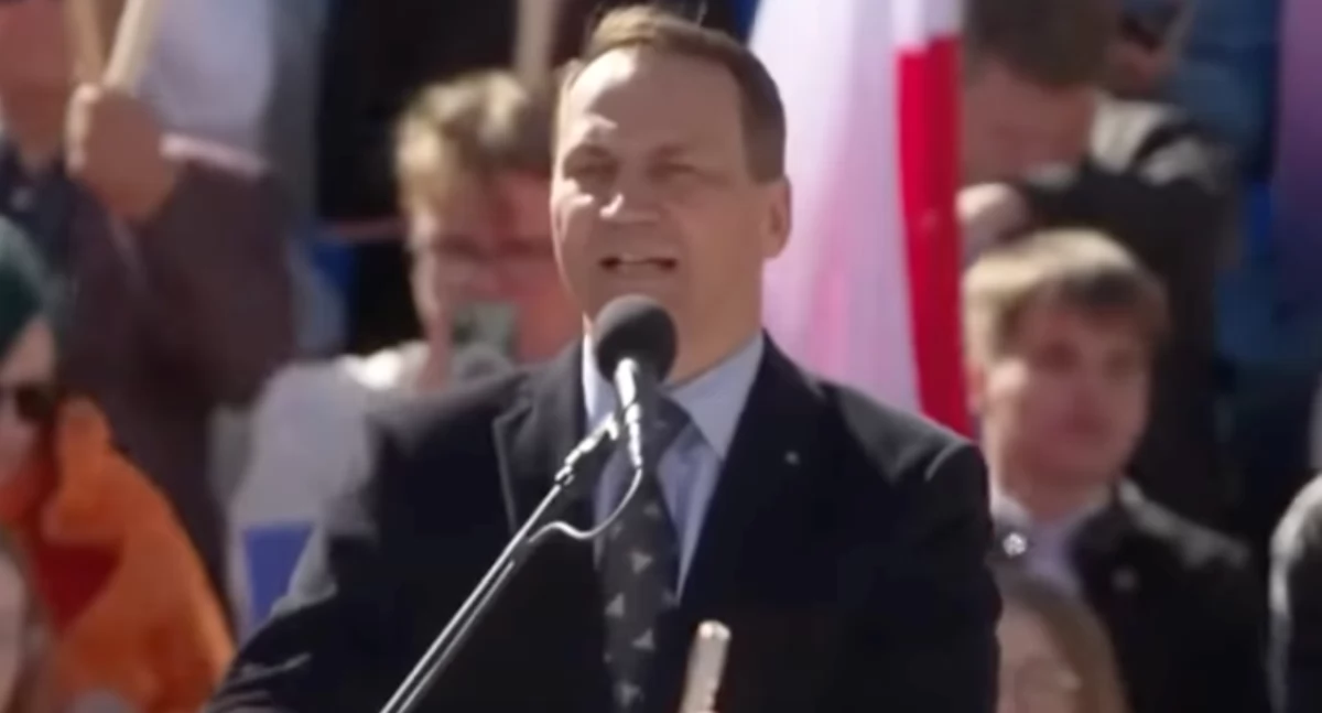 Radosław Sikorski w Radiu ZET skrytykował wystąpienie Andrzeja Dudy na wiecu Karola Nawrockiego 