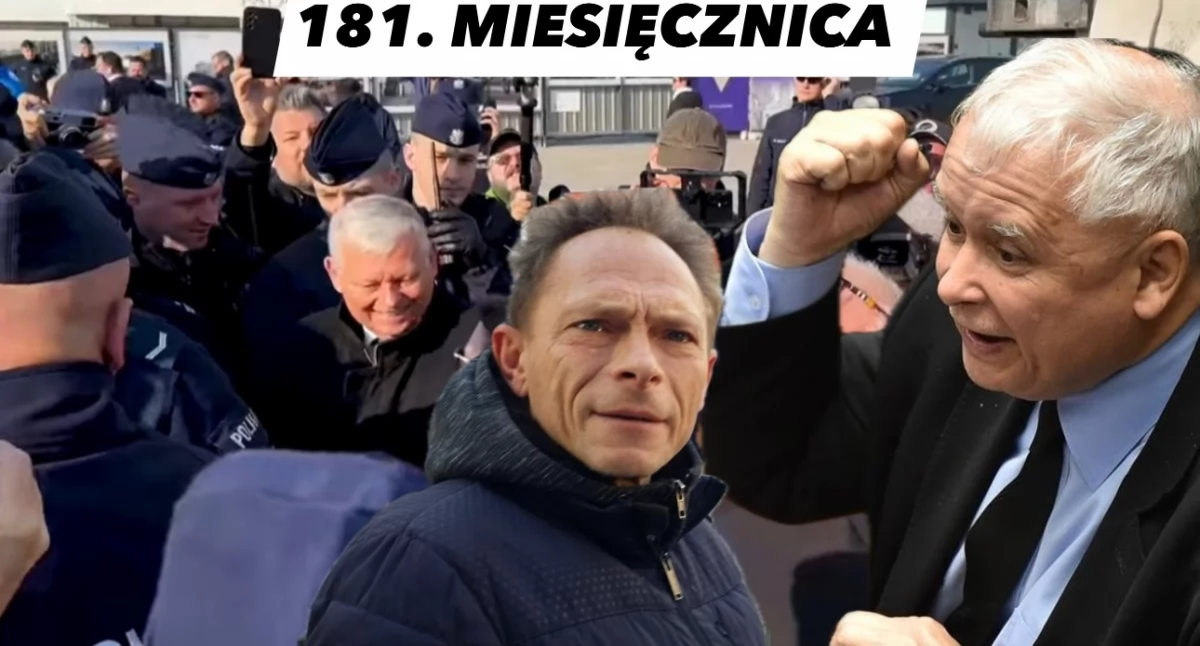 Dzisiaj 181. miesięcznica smoleńska PiS – relacja z Warszawy. Jarosław Kaczyński i działacze PiS otoczyli schody smoleńskie barierkami