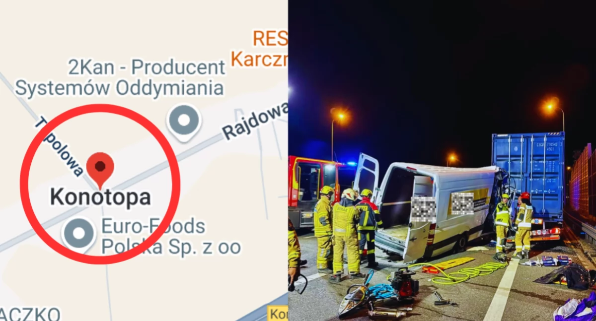 Pięć ofiar śmiertelnych po zderzeniu busa z TIR-em na S2