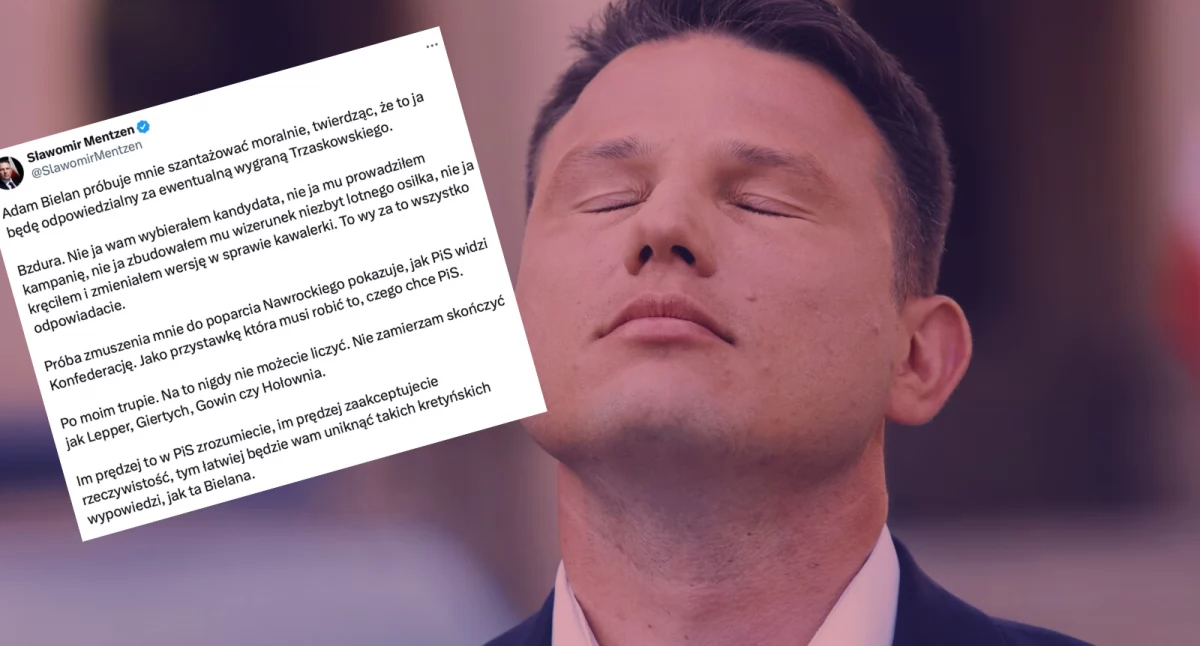 Mentzen twardo o II turze: żadnego poparcia pod presją