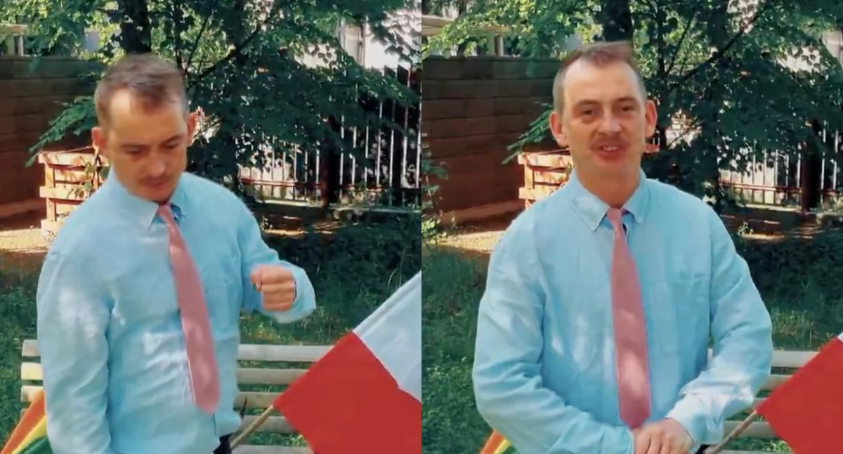 Zdjęcie lewicowy aktywista Jan Kapela publikuje nagranie 
