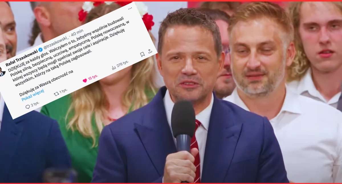 Zdjęcie Rafała Trzaskowskiego. Przeprasza i dziękuję wyborcom w poruszającym wpisie na portalu X