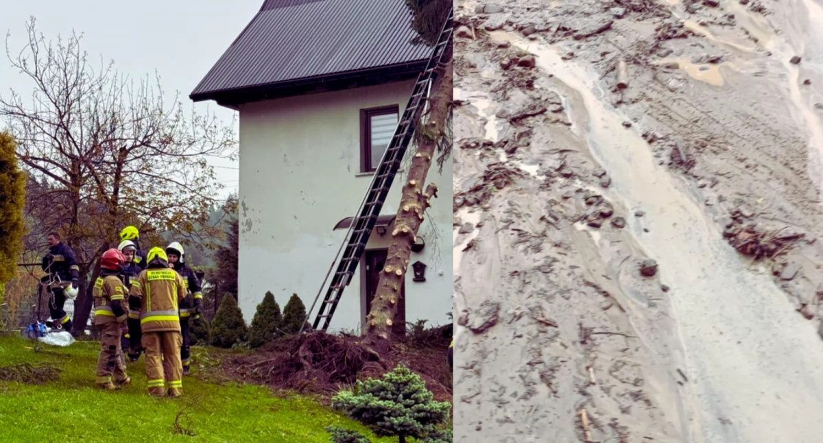 Gwałtowne burze w Małopolsce: interwencje strażaków i zalane drogi