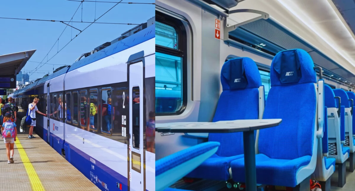 Zdjęcie podlądowe. Pociąg PKP Intercity stanął w 