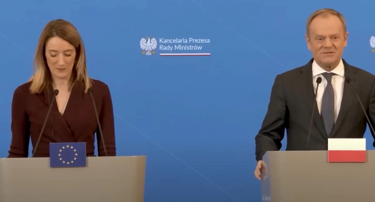 Roberta Metsola i Donald Tusk spotkali się w Polsce z okazji pikniku europejskiego w Łodzi 