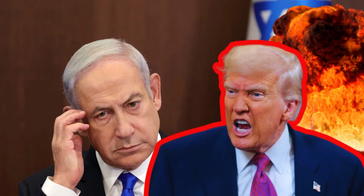 Zdjęcie Trumpa i Benjaminem Netanjahu 
