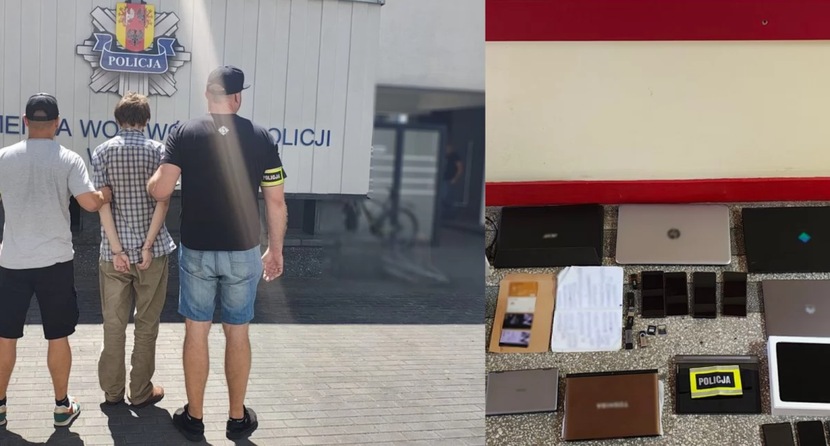 Zdjęcie z zatrzymania lekarza w Łodzi