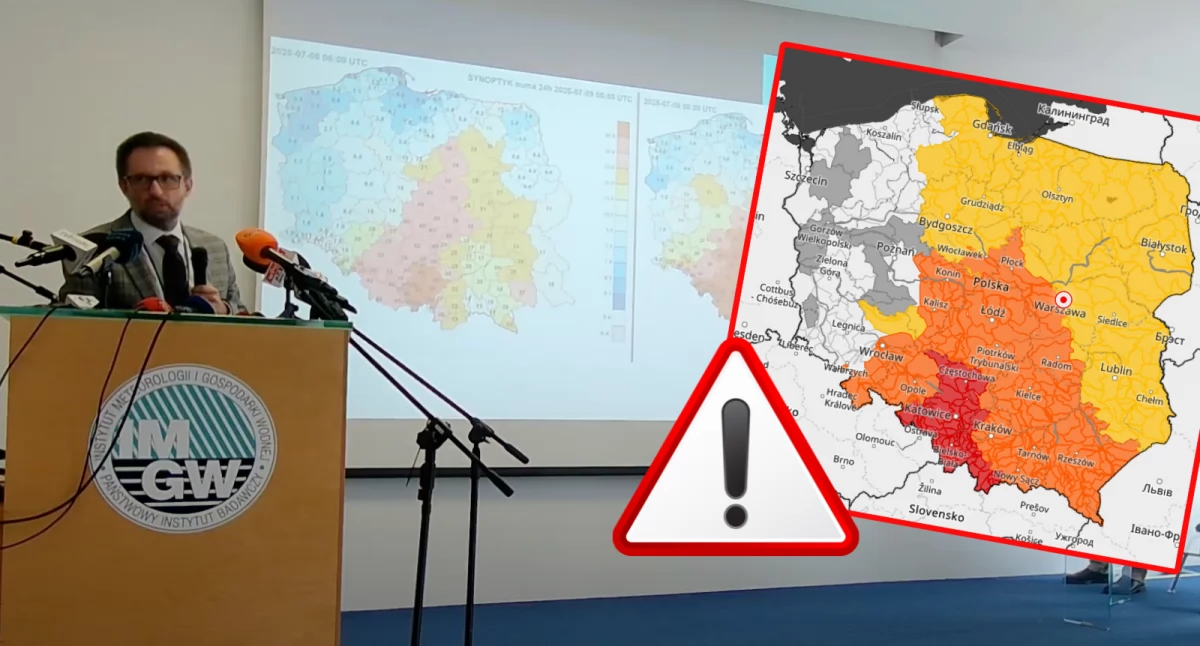 Zdjęcie z konferencji prasowej IMGW